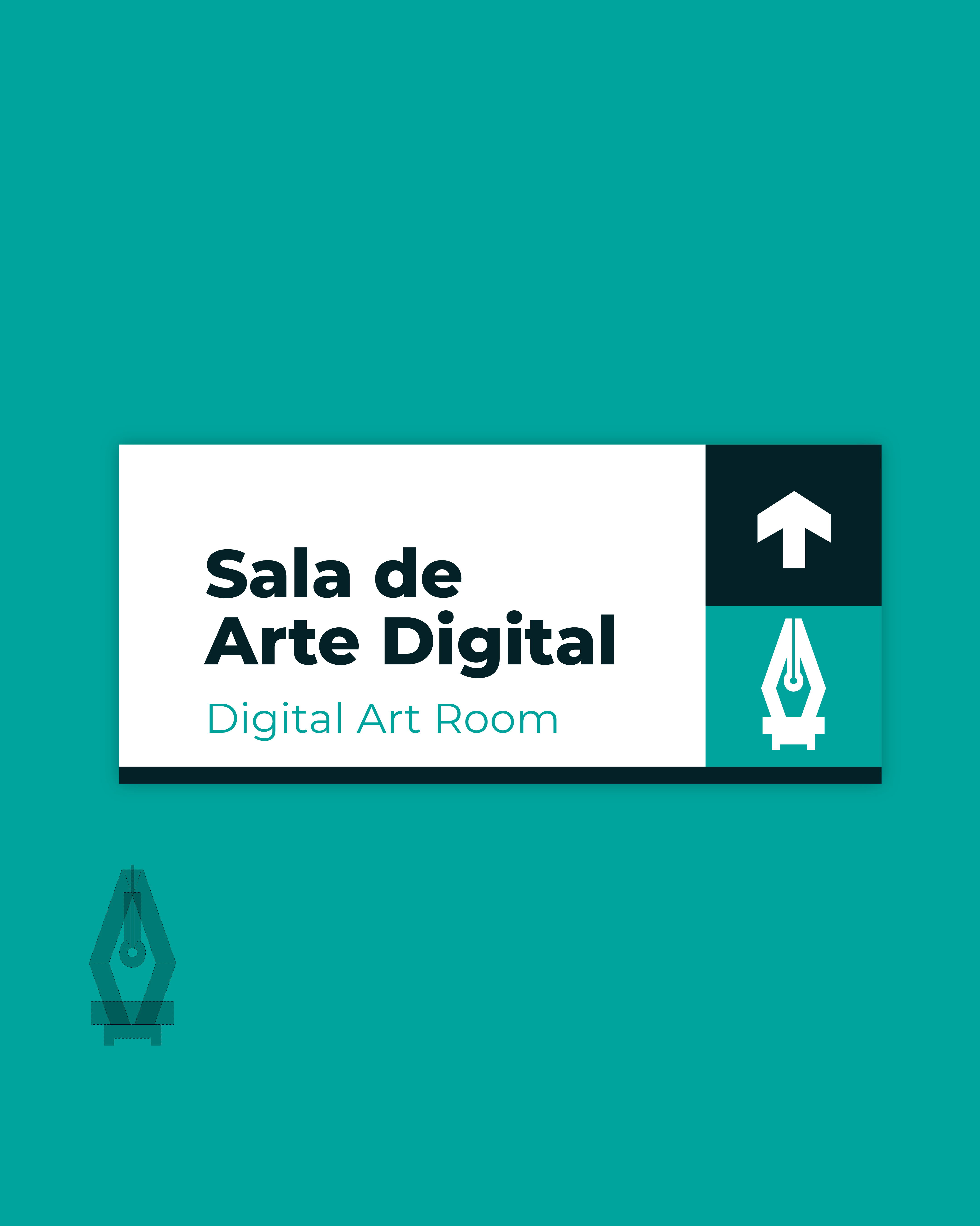 Cartel señalético - Sala de Arte Digital / Digital Art Room